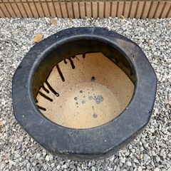 昭和レトロ 大型 火鉢 睡蓮鉢 金魚鉢 メダカ鉢の画像