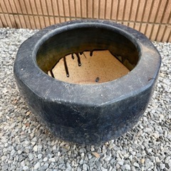 昭和レトロ 大型 火鉢 睡蓮鉢 金魚鉢 メダカ鉢の画像