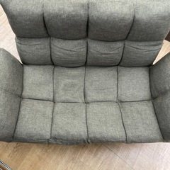 ☆ドリーム荒牧店☆ジモティー割引有☆【クリーニング済】ローソファ　グリーンの画像