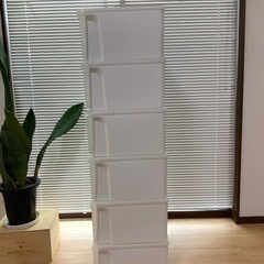 【引き取り限定】ニトリ Nフラッテ 収納ケース 6段 幅51cm ホワイトの画像