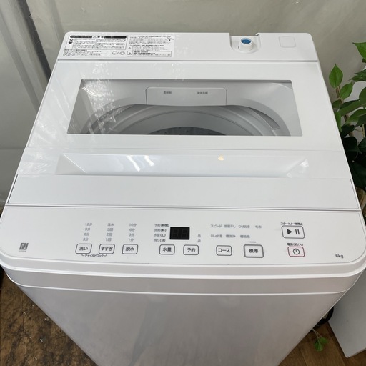 R517 ☀️ 2025年製の美品♪ NITORI 洗濯機 （洗濯6.0㎏) NT60T1WH