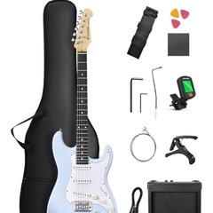 新品　エレキギター　セット　ミニアンプ付きの画像