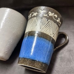 陶器のカップ2個セットの画像