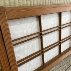 ◆解体予定・昭和レトロの欄間障子（らんましょうじ・建具）小　２枚で1000円　アンティークの画像