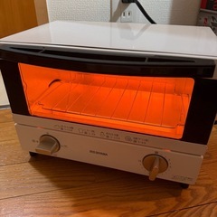 アイリスオーヤマ トースター オーブントースター 2枚焼き 温度調節3段階 トレー付 1000W EOT-012の画像