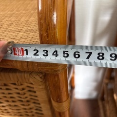 ラタン調 収納棚 3段 引き出しの画像