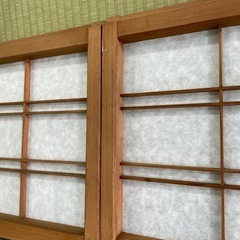 ◆解体予定・昭和レトロ　欄間障子（らんましょうじ・建具）大　２枚で1000円の画像