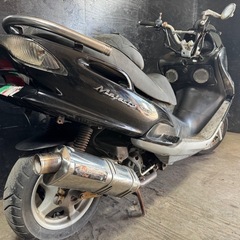 ★支払い総額5.0万円★走行テスト済み！現車確認可能です！ヤマハ マジェスティ125Fi 社外マフラー！アルミステップボード！社外ハンドル！の画像