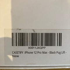 新品！CASETiFY インパクトケース iPhone 12 Pro Max - Black Pug Lift - クリア　の画像