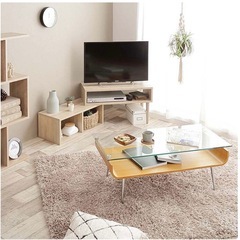 テレビ台 TV台 テレビボード ローボード テレビラック AVラック コーナー 伸縮型 伸長式 木目調 収納の画像
