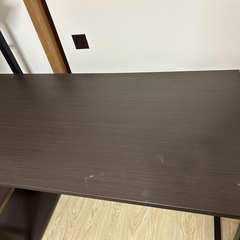 ニトリ棚付きPCデスク ブラックの画像