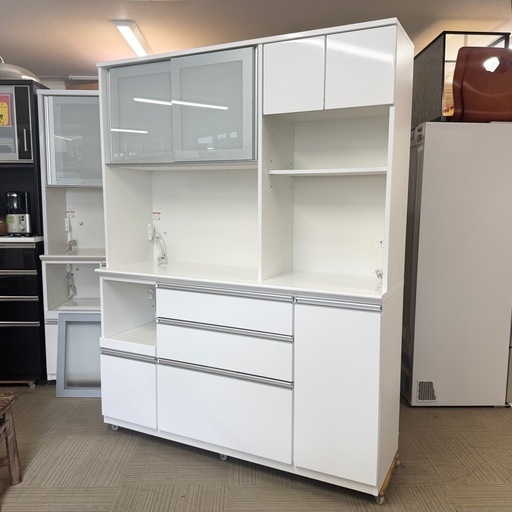 【美品】 古賀家具工業 キッチンボード 食器棚 人気 グレー 2022年製 美品】 古賀家具工業 キッチンボード 食器棚 人気 グレー 2022年製 美