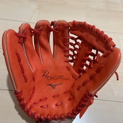 美品 左利き MIZUNO ミズノ グローブ  オレンジ　の画像