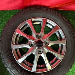 【美品・溝アリスタッドレス・22年製】Exceeder 13インチ 4J PCD100 4穴 ET45 Autobacks northtrek 155/65R13の画像
