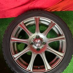 【溝アリ・スタッドレス】BADX DOS modica 16インチ 6J PCD100 4穴 ET42 ダンロップ wintermaxx 195/45R16 デミオ ヤリス スイフト フィッの画像