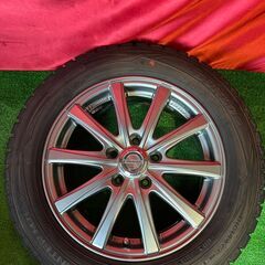 【溝アリ・スタッドレス】Euro magic 16インチ 6.5J PCD114.3 5穴 ET38 ダンロップ wintermaxx 205/60R16の画像