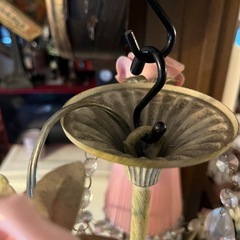 フラワー　花　照明　6灯シャンデリア　レトロ　アンティーク　ビンテージ　　の画像