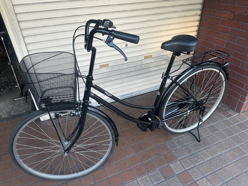 27インチ　ママチャリ　LEDダイナモライト　ブラック