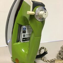 A846　National　ナショナル　昭和レトロ　スチームアイロン　NI-6000　グリーン　家電の画像