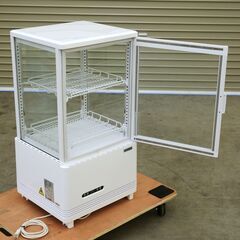 ≪zyt2448ジ≫ 美品 レマコム 4面ガラス冷蔵ショーケース R4G-63SLW AC100V 2021年製造? 小型/LED照明/四面/REMACOM/中古厨房機器/宮城県仙台市 70911-07の画像
