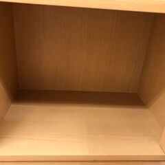 ★リユースのサカイ春日部店★KJ11783  ミニ食器棚 ナチュラル H89×W45×D31 クリーニング済みの画像