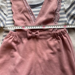 西松屋 セットアップ ワンピース ロンT 120 100 姉妹コーデ おそろコーデの画像