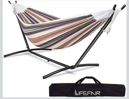 12月15日で終了【美品】LifeFair  ハンモック キャンプ キャンプ用品 耐荷重 300kg 収納バッグ付き  椅子