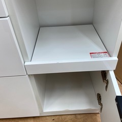 【来店いただける方限定】　ニトリ　レンジボード　3枚扉　ホワイト　【トレファク摂津店】の画像