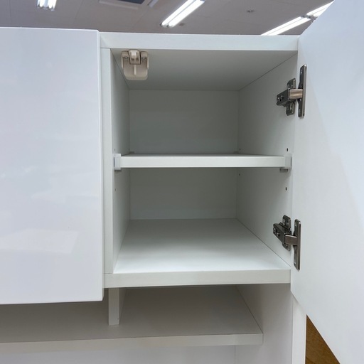 【来店いただける方限定】　ニトリ　レンジボード　3枚扉　ホワイト　【トレファク摂津店】