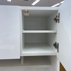 【来店いただける方限定】　ニトリ　レンジボード　3枚扉　ホワイト　【トレファク摂津店】の画像
