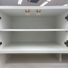 【来店いただける方限定】　ニトリ　レンジボード　3枚扉　ホワイト　【トレファク摂津店】の画像