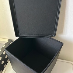 収納スツール　レザー調の画像