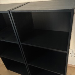 カラーボックス　黒2個セットの画像