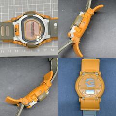 N327　CASIO カシオ G-SHOCK Gショック DW-002 クオーツ デジタル 腕時計　オレンジ/グレー　※フレーム破損の画像