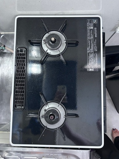 お買い得！ガスコンロ　ラクック付き　高性能 　都市ガス　二口コンロ　　賃貸