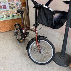【愛品館江戸川店】アサヒ 20型 折りたたみ自転車　フォルクスワーゲン 　ブラウン ID:122-045088-007の画像