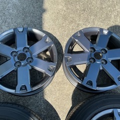 DAIHATSU タフト純正アルミホイールタイヤ2本バリ山