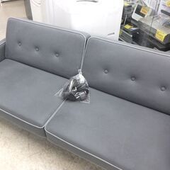 ソファベッド 幅170cm 2人掛けソファ グレー アイリスオーヤマ  シンプルスタイル ファブリック リクライニングソファ 家具 ☆ 札幌市 北区 屯田 の画像