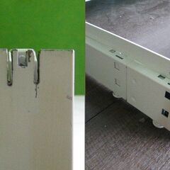 オカムラ製 H169cm×W90cm ２連結片面４段什器 (加工あり)■陳列棚・システム什器■S-631の画像