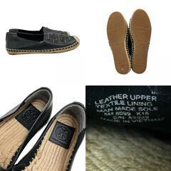 186005 Tory Burch トリーバーチ エスパドリーユ 22 ブラック レディース [240826HM190188]の画像
