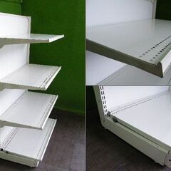 オカムラ製 H150cm×W90cm 単体片面３段エンド什器 背面ボードタイプ■陳列棚・システム什器■S-632の画像