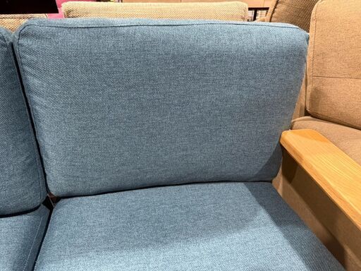【愛品館市原店】2人掛けソファ（木製アーム）