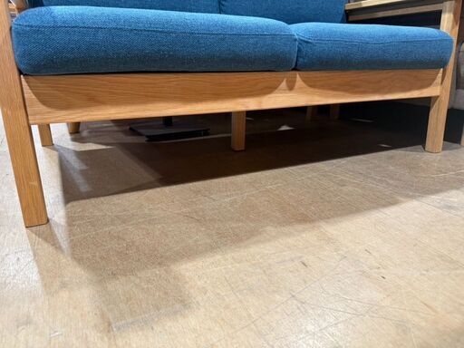 【愛品館市原店】2人掛けソファ（木製アーム）