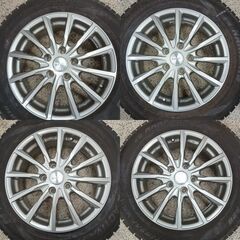 ﾊﾞﾘ溝 205/60R16 ｽﾀｯﾄﾞﾚｽ＆新品 LEBEN BL-1 ｱﾙﾐﾎｲｰﾙ 4本／プリウスα・SAI等にの画像