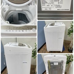 R488 ☀️ TOSHIBA 洗濯機 （洗濯6.0㎏) 21年製 AW-6GM1 ⭐ 動作確認済 ⭐ クリーニング済の画像