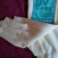 UVカット手袋 ホワイトの画像