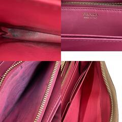 186005 現状品 PRADA プラダ PRADA 長財布 ベージュ レディース [1000027771913]の画像