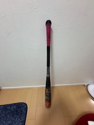 美津和タイガー M軟式 iotaバット黒×ピンク