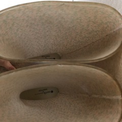 38 レインブーツ  雨靴 小花柄 earth music & ecology 緑ピンク  の画像