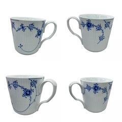 186000 現状品 Royal Copenhagen ロイヤルコペンハーゲン ペアカップ　ブルーフルーテッド　マグカップ ホワイト [0000000000172]の画像